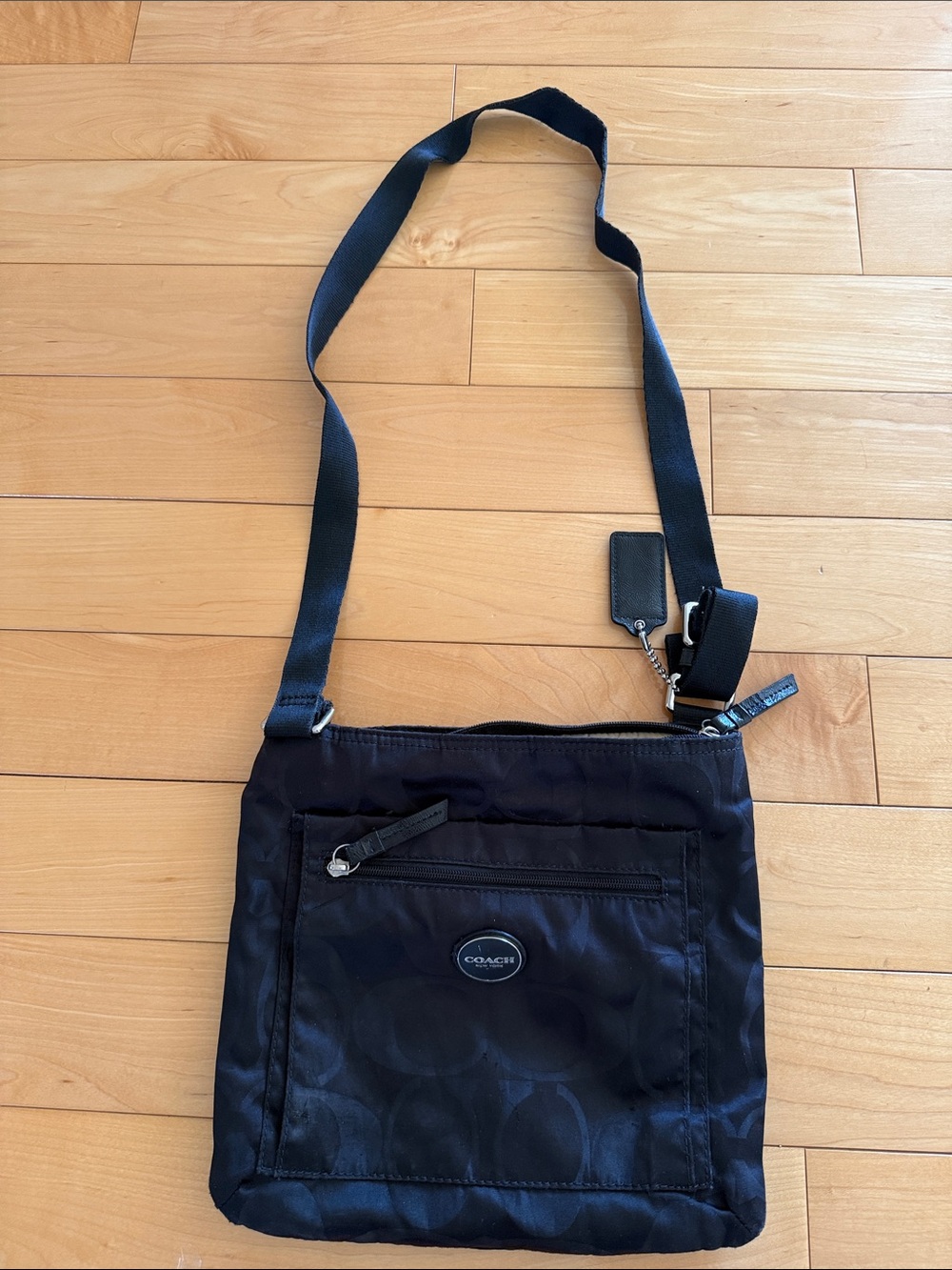 Coach Black Nylon Messenger Crossbody Bag